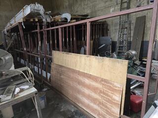 2 x Large Sliding Section Material Racks 