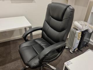 Office Corner Workstation Desk w/ Executive Chair & More