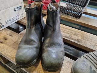 3x Pairs Blundstone Gum Boots & Leather Shoes 