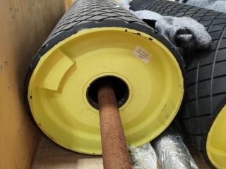 2x Large Industrial Rollers