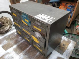 Steel Tool Bin and Contents
