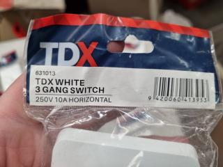 23x Assorted Wall Switches by TDX, New