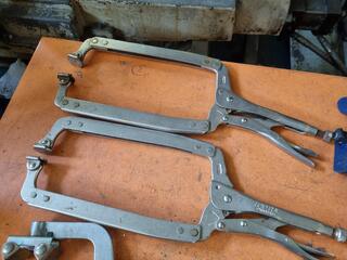 7x Assorted Vice Grip Type Clamps
