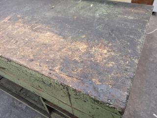 Vintage Wood Workshop Workbench