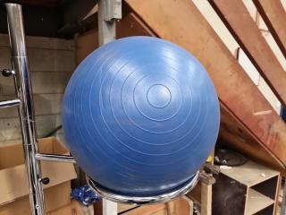 Fitness Swiss Ball Rack w/ 2x Balls