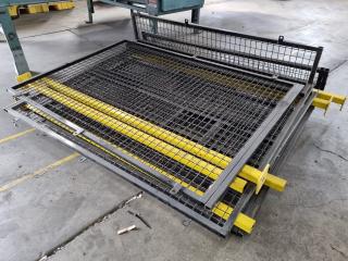 Industrial Machine Safety Cage Barrier Panels w/ Supports