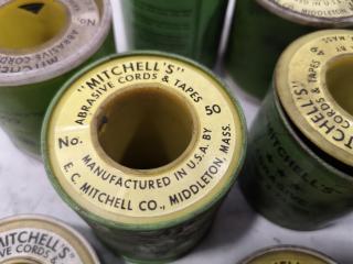 14x Spools of Mitchell's Abrasive Cord, Assorted Sizes
