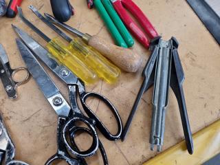 Assorted Upholstery Working Hand Tools