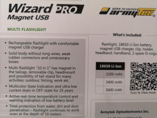 Armytek Wizard Pro Magnet USB Heavy Duty Multi Flashlight Torch