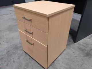 Office Desk Workstation w/ Mobile Drawer & Chair