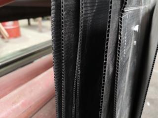 12x Black Plastic Corrugated Sheets,