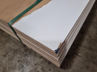 8 Sheets White Laminated Plywood Panels - 16mm