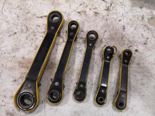 5x Box End Off-Set Reversable Ratcheting Wrenches