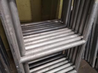 11x Aluminium Upright Scaffolding Frames, 1.5-metres tall, 720mm wide