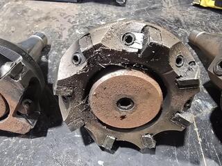 3 x NT40 Milling Machine Face Cutters 