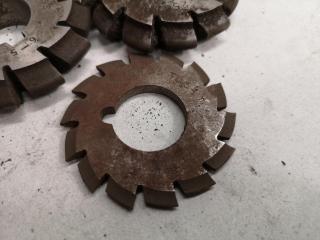 19x Assorted Involute Gear Mill Cutters