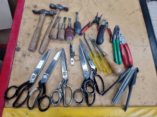 Assorted Upholstery Working Hand Tools