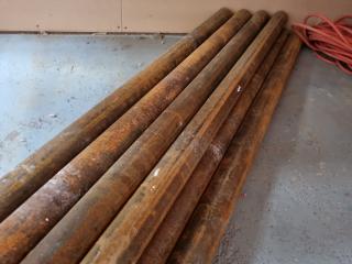 10x 1300x60mm Heavy Steel Pipes