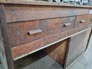 Vintqge Wooden Workbench