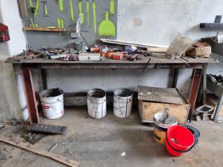 Heavy Steel Workshop Workbench Table