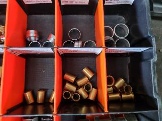 Assorted Small Brass Pipe Fittings, Connectors & More