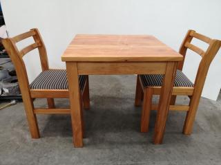 Stylish Macrocarpa Cafe Table and Chairs Set