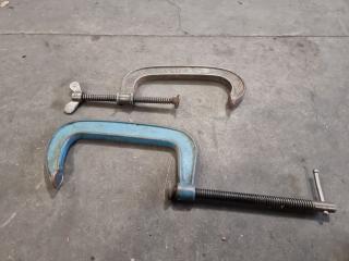 Pair of G-Clamps (205mm/8" Max)