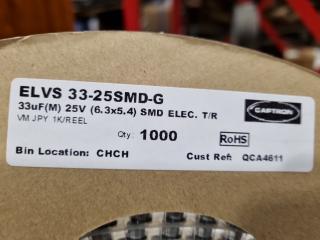 1200+ Panasonic Aluminium Electrolytic Capacitors EEE-1EA330SP, Bulk, New