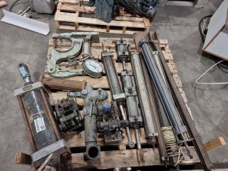 Large Assortment of Pneumatic/Hydraulic Rams and Parts