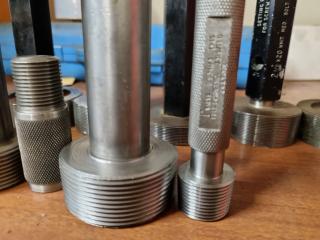 16x Assorted Wide Diameter Precision Thread Plug Gauges