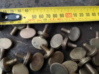 21x Antique / Vintage Brass Thumb Tabs