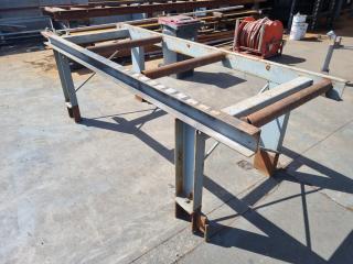 Large Steel Roller Table 