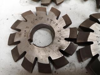 8x Assorted Involute Gear Mill Cutters