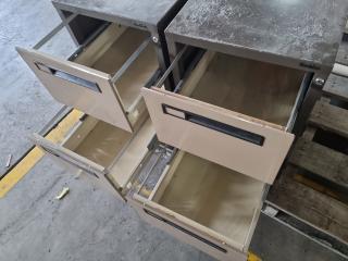 2x Precision 2-Drawer Steel File Cabinets