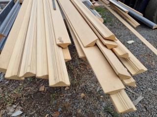 Mixed Lot of Wood Trim, Edging Boards & More