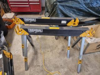 Pair of Toughbuilt C500 Sawhorses/Jobsite Tables 