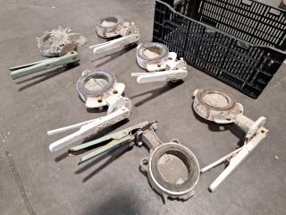6 Assorted Butterfly Valves
