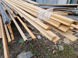 Mixed Lot of Wood Trim, Edging Boards & More