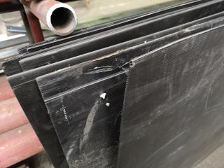 12x Black Plastic Corrugated Sheets,