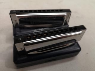 7x Assorted Harmonicas