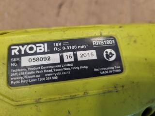 Ryobi 18V One + Reciprocating Saw, Tool Only, Faulty