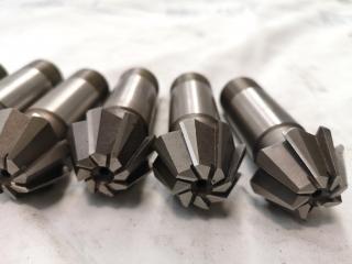 6x Assorted Dovetail Cutters & 6x Assorted Bevel Cutters Milling Bits