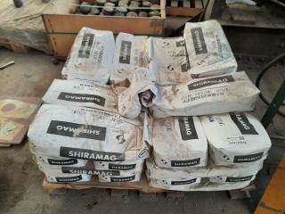 Pallet of 34x 25kg Bags of Shirmag Furnace Liner