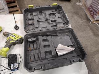 Assorted Ryobi Cordless Drill, Impact Driver, Battery Chargers, Case