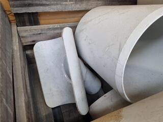 Assorted Large Diameter PVC Pipe Connectors, Fittings