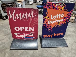 2x Sidewalk Retail Signage