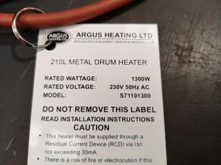 Industrial Metal Drum Silicone Heater Pad, 1750mm Length