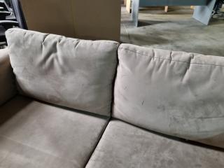 3-Seater PU Suede Sofa Couch