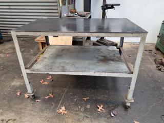 All Steel Workshop Workbench Table Trolley