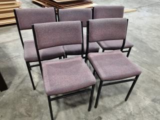 5x Padded Stackable Chairs